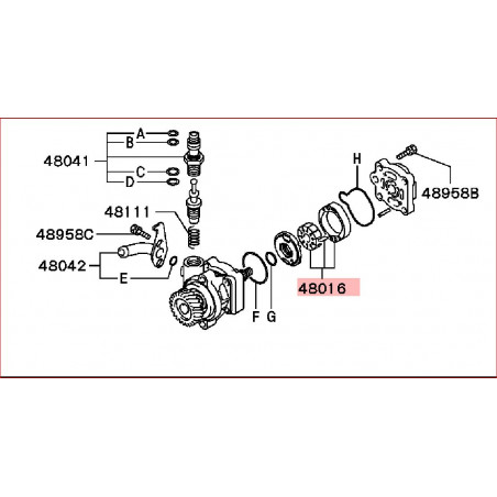 Kit Rotor de Pompe de Direction Assisté Pajero 2,8L TDI Avant 09/1996