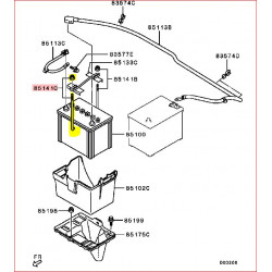 Kit de Boulon en L de Tringle de Maintien de la Batterie Pajero 4, 2ème Batterie