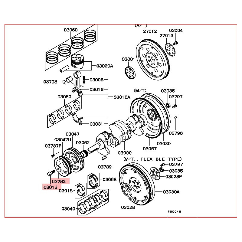 Demi Lune de la Poulie Damper Moteur 2,5L TDI 4D56