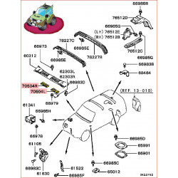 Grille d'Aérateur Droite ou Gauche Devant le Pare brise Pajero 2