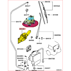 Moteur d'Essuie Glace Arrière d'Origine Pajero 2