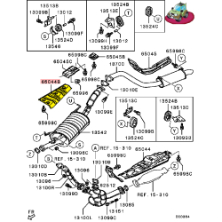 Protection du Silencieux d'Échappement Intermédiaire Pajero V6 3,8L GDI Long 2006-11/2011