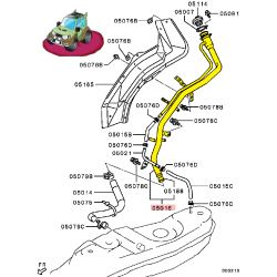 Goulotte du Réservoir de Carburant d'Origine Pajero 4