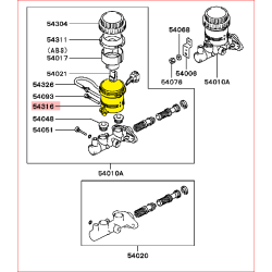 Réservoir de Liquide de Frein Pajero 1, 2, L200 1, 2 et Sport K94, K96