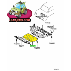 Protection Plastique Sous Moteur Pajero 3 et 4